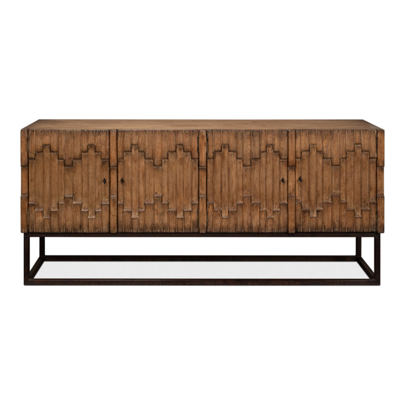 Aztec 80'' W Solid Wood Sideboard, Brown
