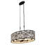 Luminaire suspendu 6 lumières Kato, noir carbone-560234043