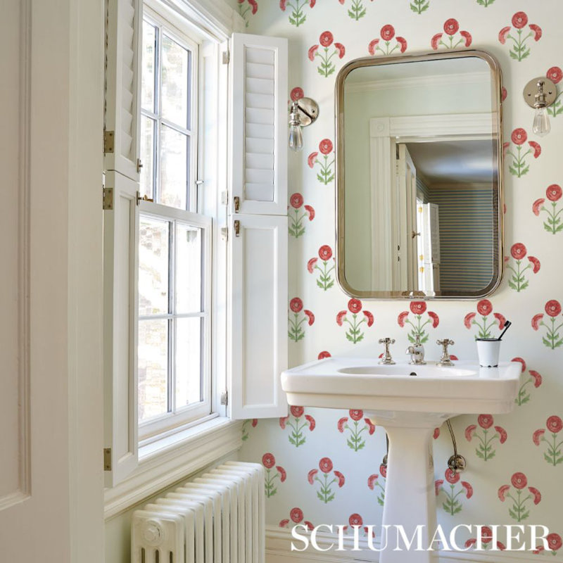 Saranda Flower Wallpaper, Cardinal