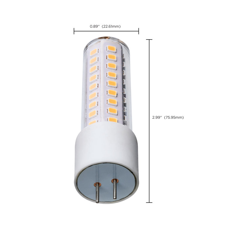 DEL 6,5 watts T6 - Finition transparente - Base GY6,35 - 12 volts, 3000