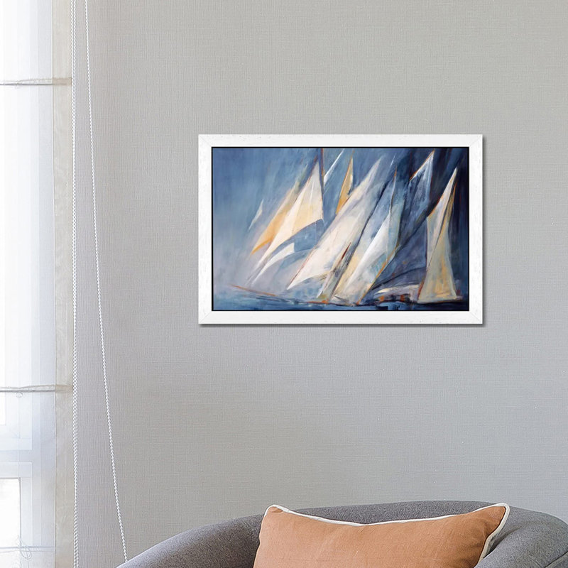 Against the Wind 1 Piece Wall Art on Canvas, 66.04 cm H x 45.72 cm W, White Framed