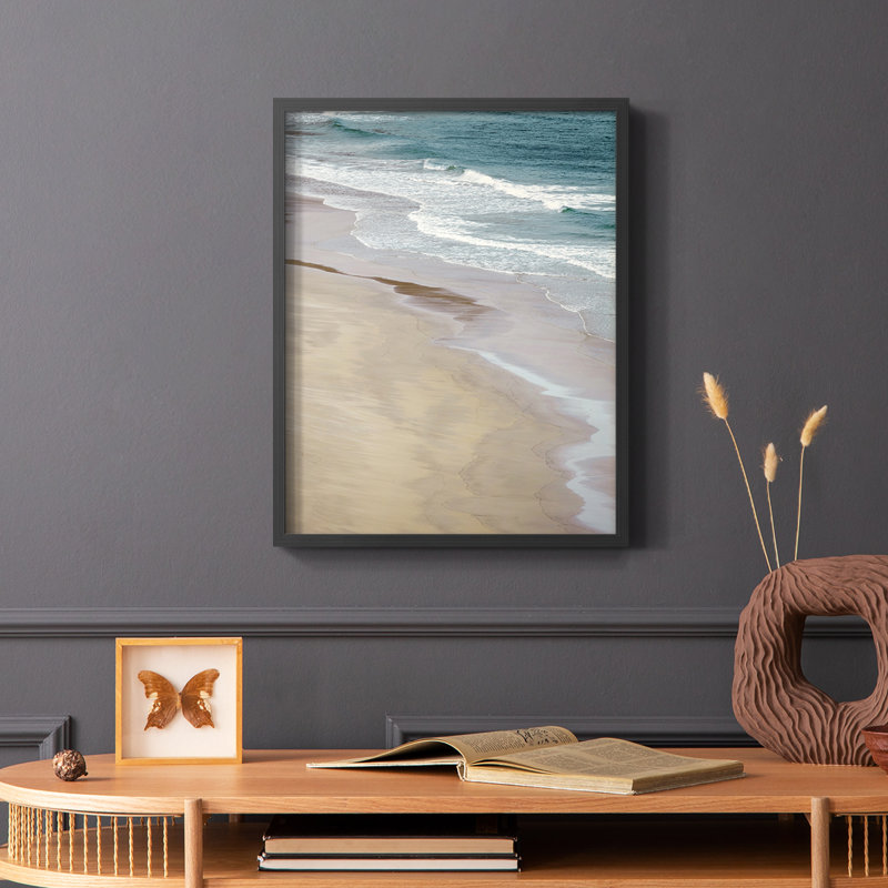 Low Tide Summer Framed Print - Solid Wood, Black, 10" H x 8" W