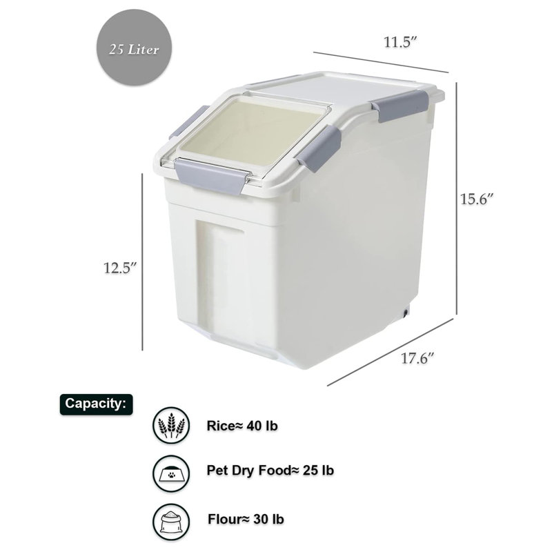 Rice Storage Container, 845 oz., 2