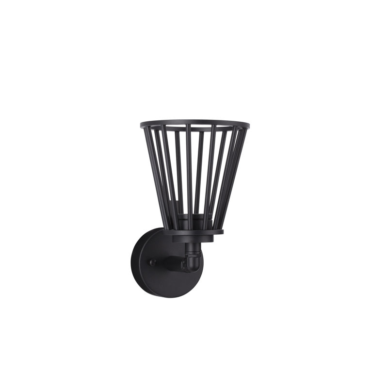 Black Integrated LED Outdoor Wall Lantern