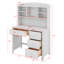 Bureau classique avec 4 tiroirs, tablette de rangement et fauteuil rembourré Classic-2134621407
