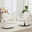 Fauteuil inclinable, pivotant et oscillant en velours côtelé de 36 po Reiby-112014142