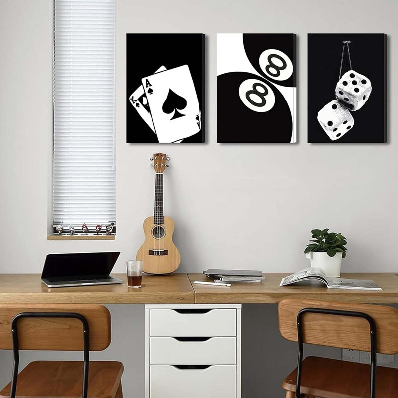 3 Piece Wrapped Canvas Print, 40 cm H x 90 cm W