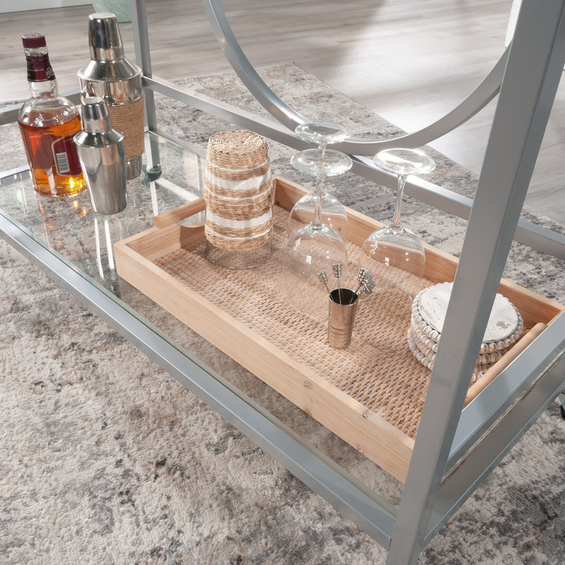 Chariot-bar, finition grise, Gris