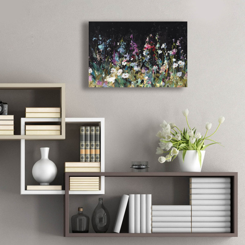  Art mural en verre acrylique «Dark Garden» par Danhui Nai, H 16 po x l 24 po