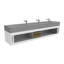 Meuble-lavabo mural double l 84 po x P 19 po x H 20 po Roghan-777314802-777314812-778997773