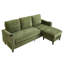 Upholstered L-Shaped 3-Seater Sectional Sofa with Footstool-683723509