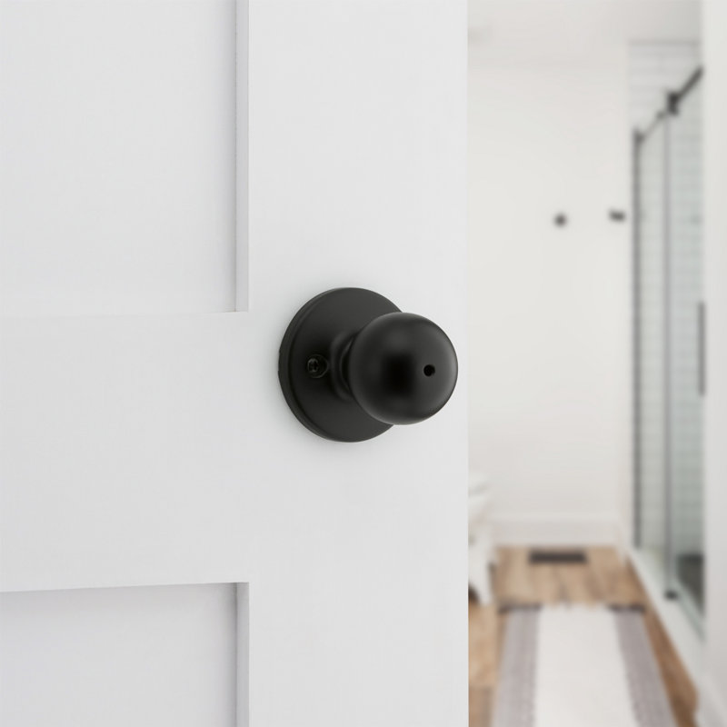 Polo Bed/Bath Knob in Matte Black