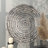 Eloise Mother of Pearl Shell Handmade Mosaic Plate Gray Wall Decor with Beige and Black Accents