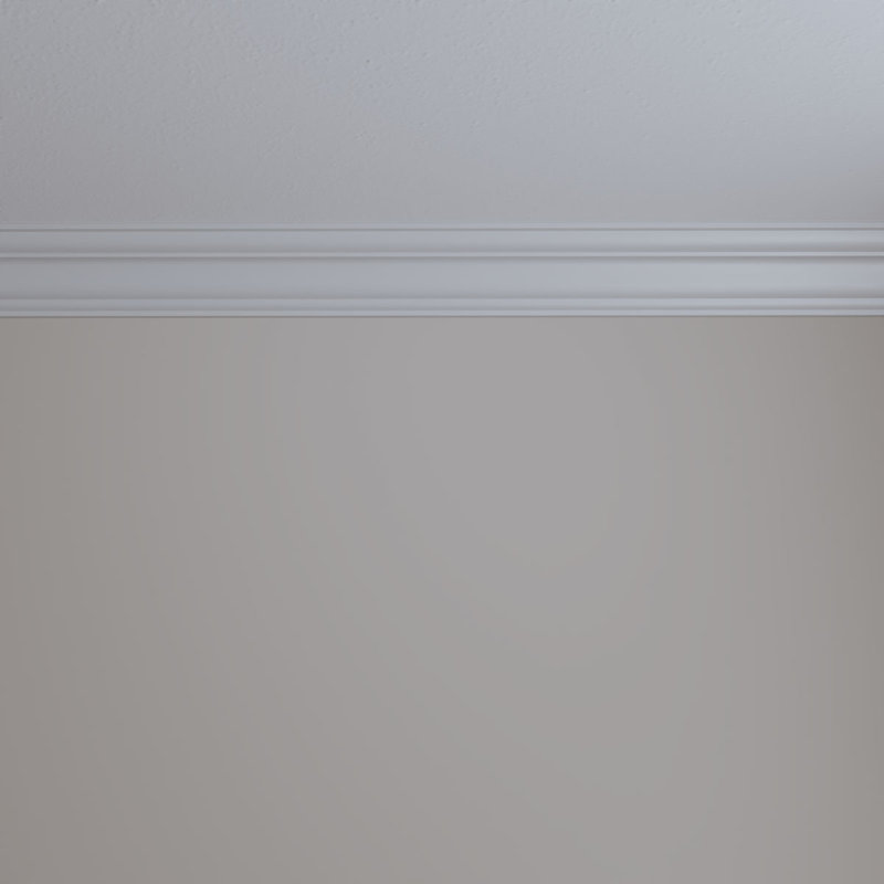 Queenstown Smooth White Polyurethane Crown Moulding