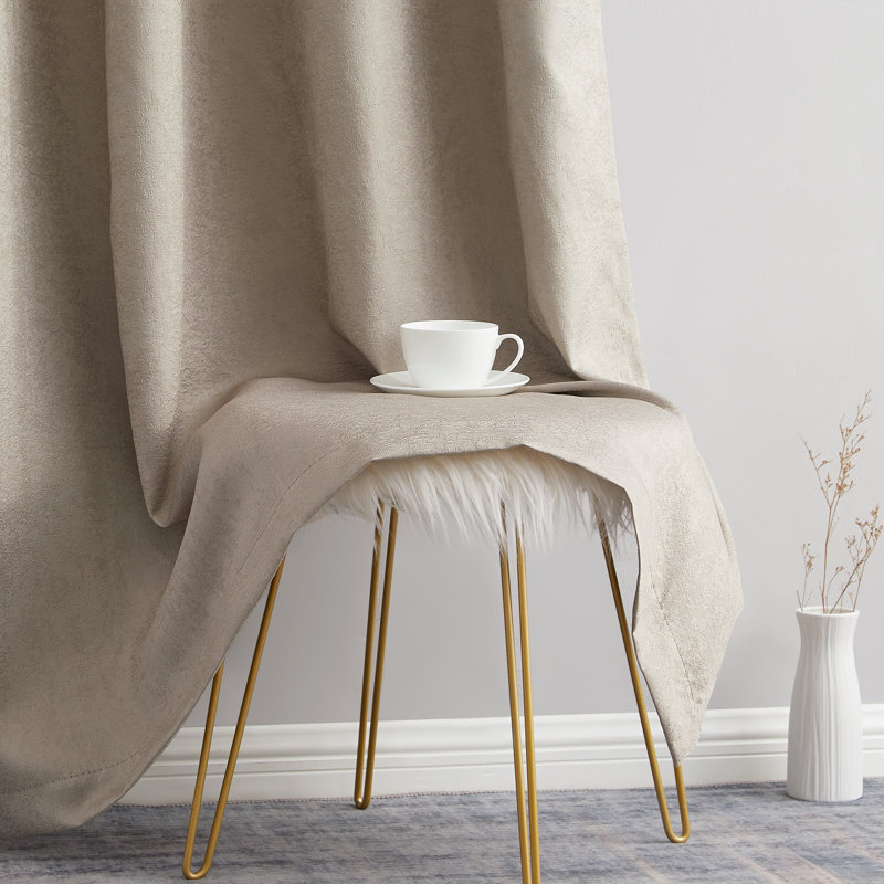 Allizon Blackout Curtain Pair, Taupe, 52" W x 54" L