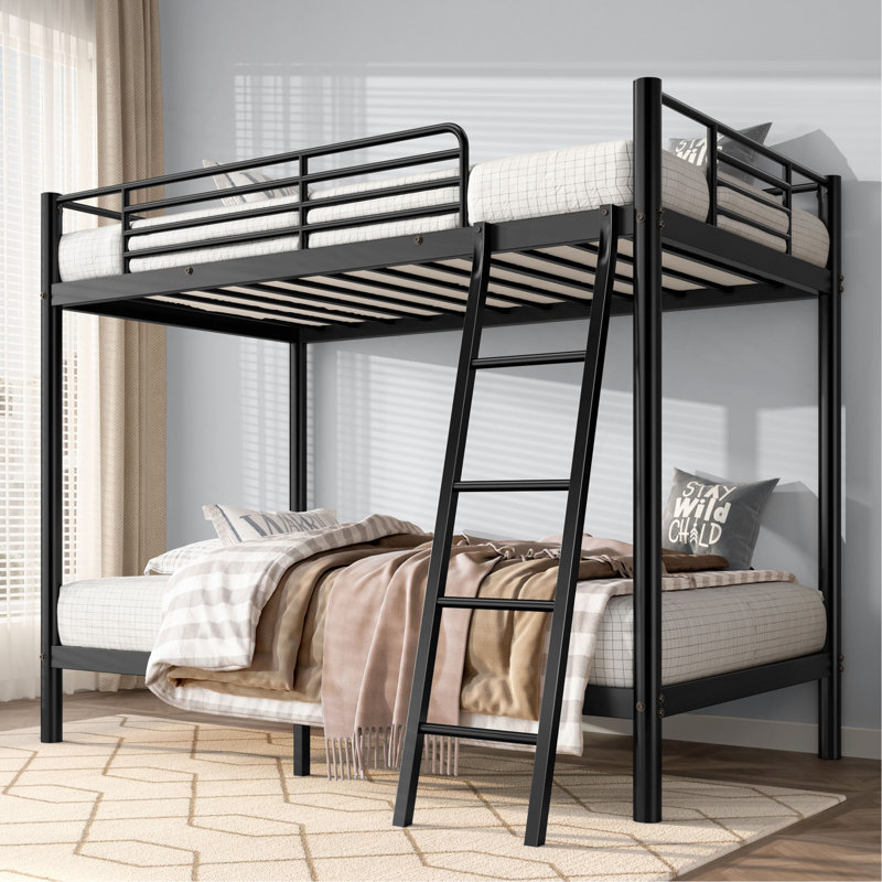 Metal Bunk Bed, Twin Over Twin Size, Twin Over Twin