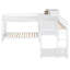 Lit simple superposé en forme de L avec bureau intégré, 4 tiroirs et ports USB et prise de courant-1828983470