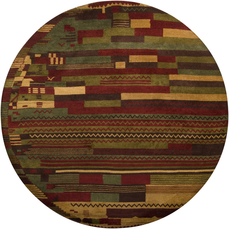 Chelsea Wool Abstract Area Rug, Round 7'9"