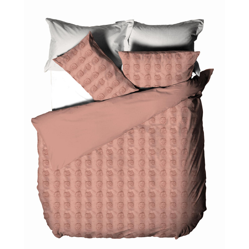 Haze 156 TC Duvet Cover Set, Double Duvet Cover + 2 Standard Pillowcases, Maple