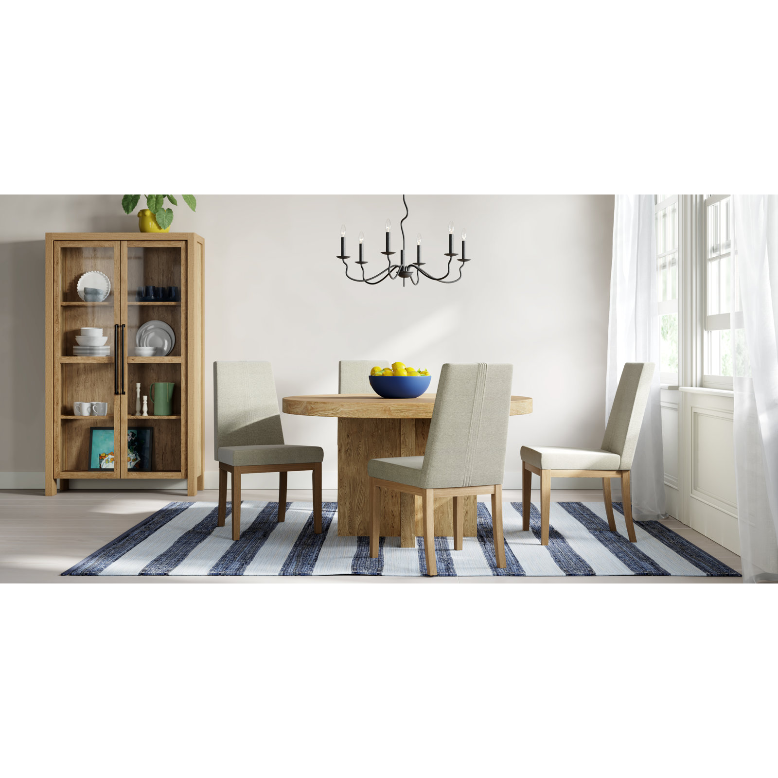 Olivia 6 - Light Metal Dimmable Chandelier