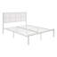 Lit plateforme grand Annie avec tête de lit en fausse canne blanche Annie
