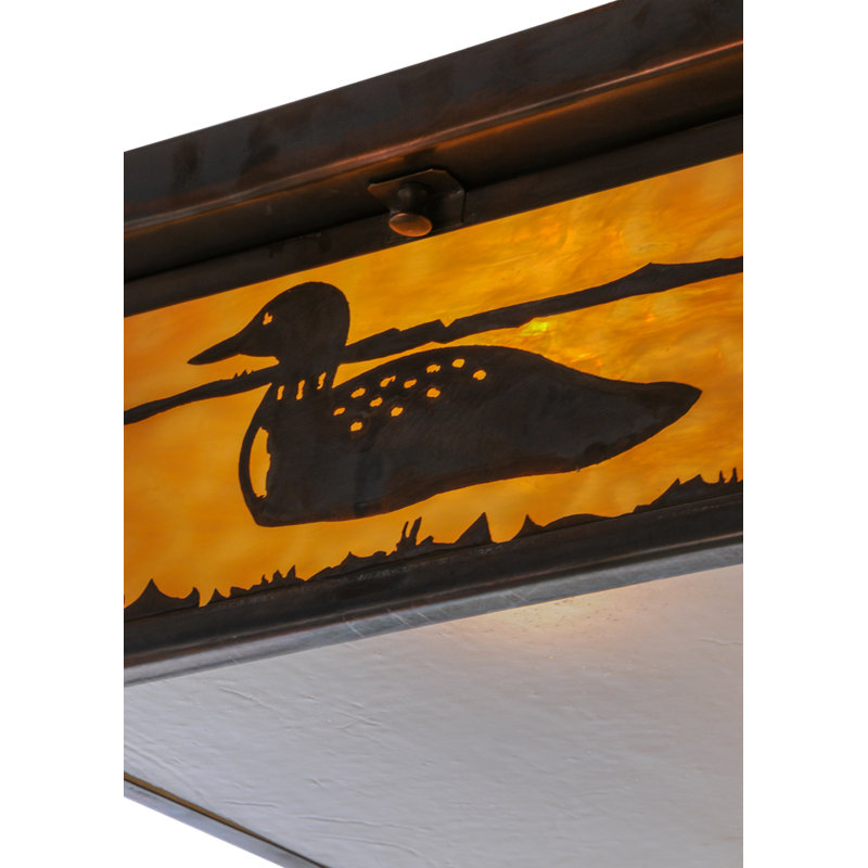 Rustic Lodge 2 - Light Flush Mount, 6" H x 20" W x 20" D