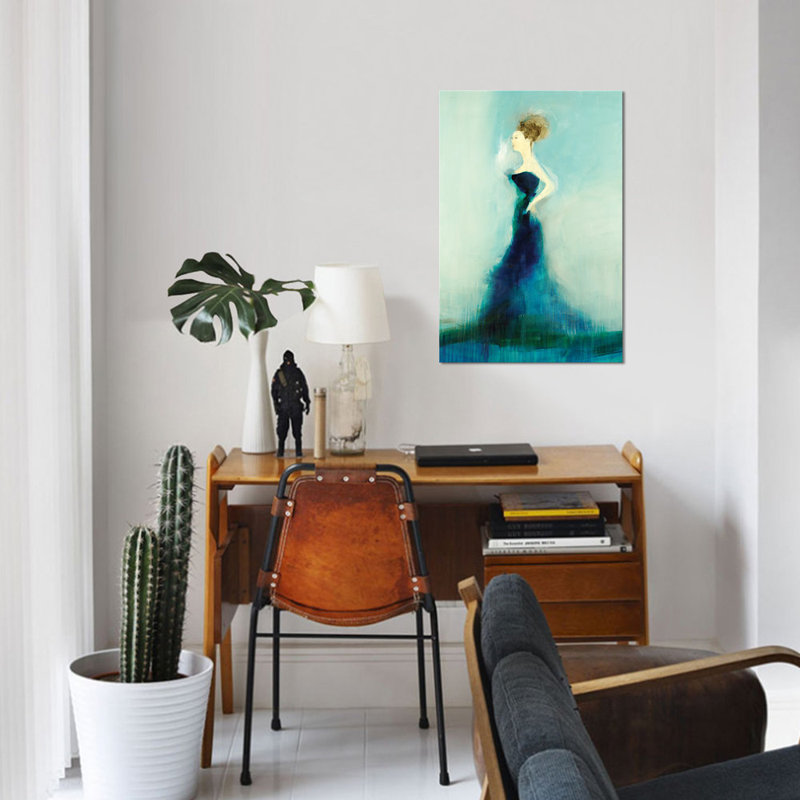 « gracieuse », impression sur toile, H 26 po x l 18 po x P 1,5 po, Pas de tapis, Toile tendue