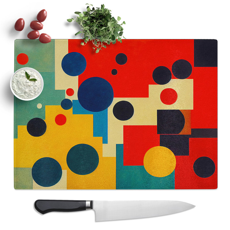 The Astonishing Modern Abstract Art  Glass Chopping Board