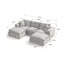 Canapé modulaire en forme de U Boneless, canapé 3 places avec repose-pieds-43841121