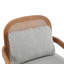Chaise d'appoint Mid-Century moderne de 26,6 po avec structure en bois massif au fini noyer et dossier en rotin, fauteuils confortables pour le salon, la chambre à coucher, le coin lecture-87373960-87373957-87373963