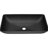 Black Matte Bathroom Sink With Rectangular Glass Vessel And Faucet - 6.3 In. Package Height, 14.38"L X 22.25"W In Easy Installation 4-3/8"H  Note: This Violates Instruction, But Is Shown To