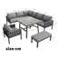 Rynley 238cm Wide L-Shaped Metal Patio Sectional Set-1203906380