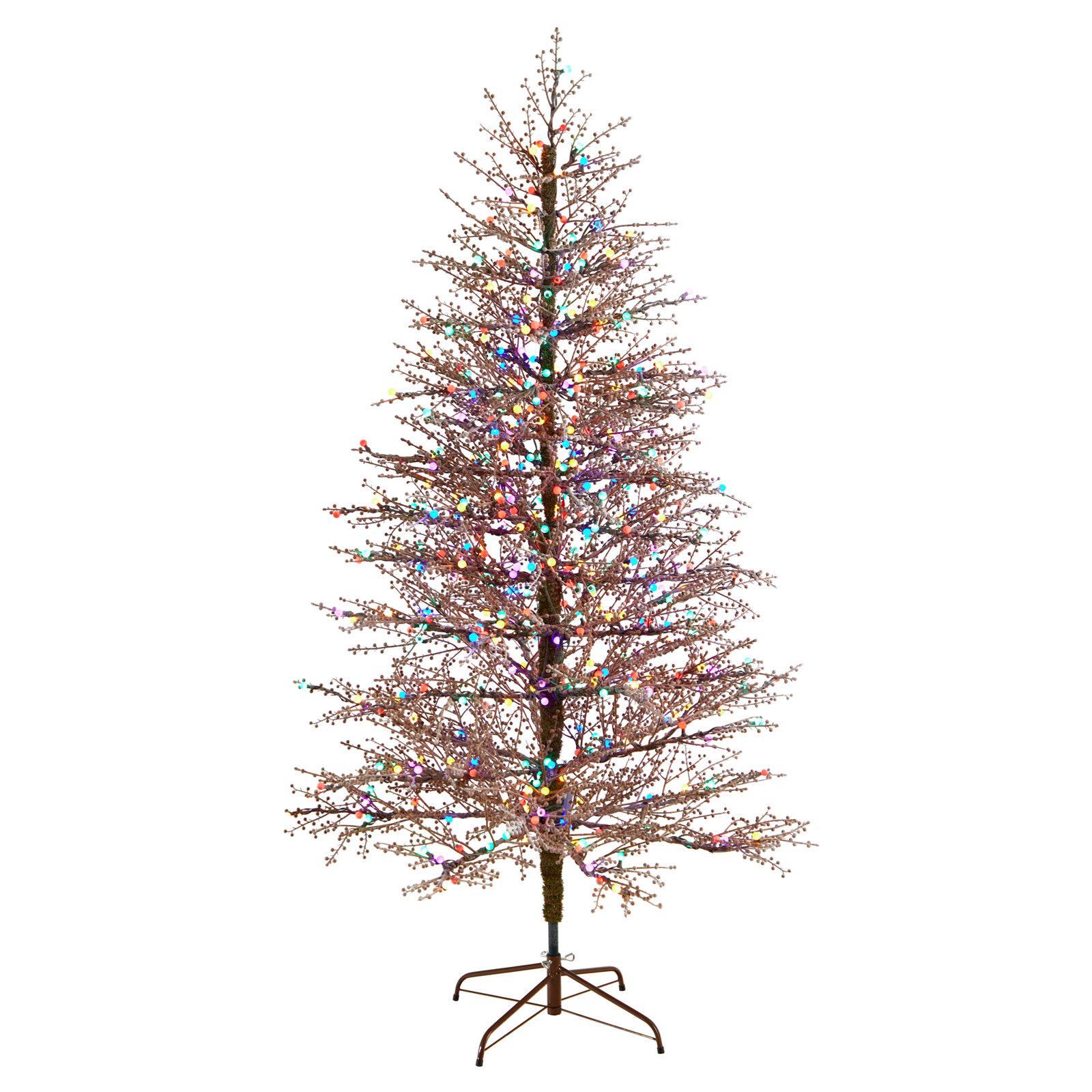Lighted Artificial Christmas Tree, 7' H