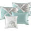 Ensemble de housse pour lit de jour 6 pièces, literie toutes saisons matelassée double face, turquoise diamant
