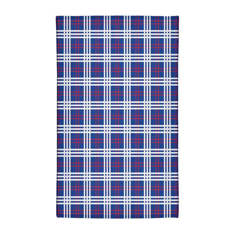 Tapis à carreaux bleu, Rectangle 3 pi x 5 pi
