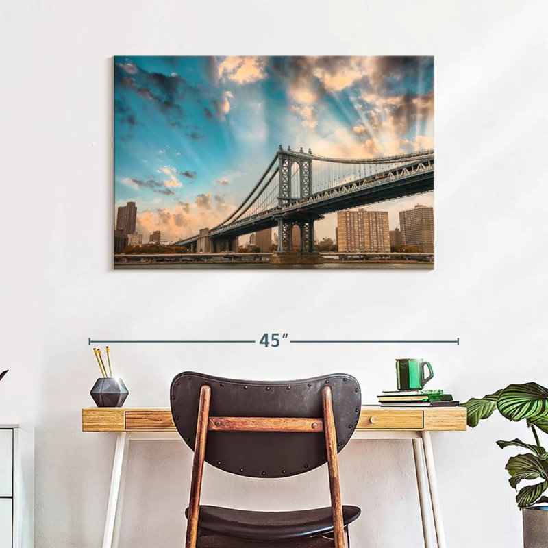 Nicci Dramatic Manhattan Bridge, 26" H x 39" W