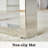 Modern 71" Rectangular Dining Table with Geometric Metal Base and Thick Synthetic Wood Top