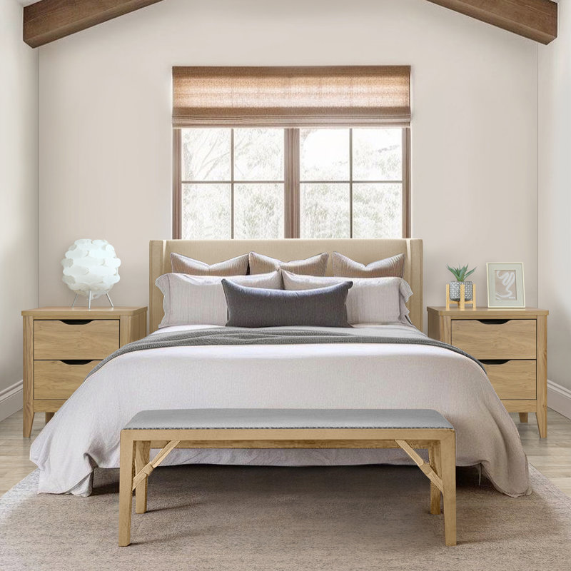 Haven 2 Drawer Set Of 2 Nightstand, Bedside Table With Storage Drawers, Night Stand For Bedroom, End Table Or Side Table For Living Room, 15.7" D X 18.7" W X 21.7" H, Oak