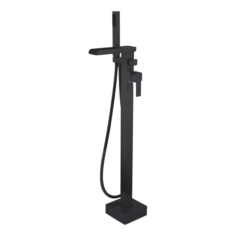 Kebo 2 Handle Floor Freestanding Tub Filler with Diverter