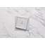 Assiette carrée miniature en porcelaine avec rebord, 4,4 x 4,4 po