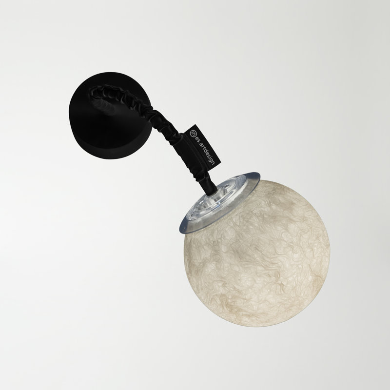 Luna Armed Sconce, Black