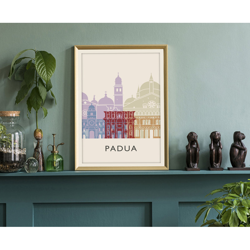 " Padua Illustration World Cities ", 14" H x 11" W x 0.35" D