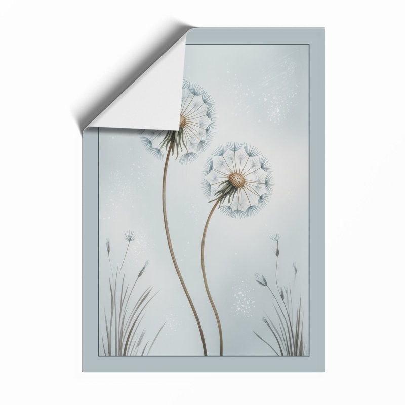 Dandelion Drift Botanical - Framed Print, Unframed, A4 - 29.7 x 21.0 cm