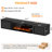 80'' Floating Fireplace Tv Stand With 36" Electric Fireplace, Led Light Entertainment Center With Storage, Wall Mounted Media Tv Console With Glass Door For Living Room-1312457079