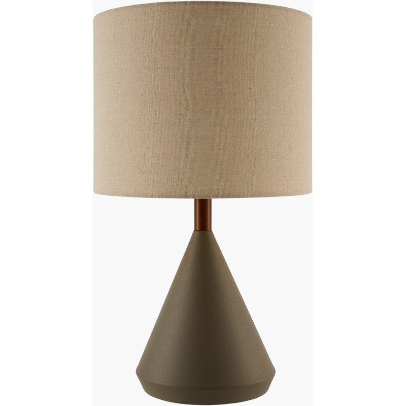 Lampe de table Talus, Vert olive, Beige