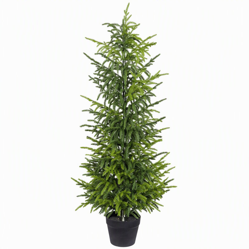 5FT Artificial Real Touch Norfolk Pine Tree 1-Piece Set with Potted Base