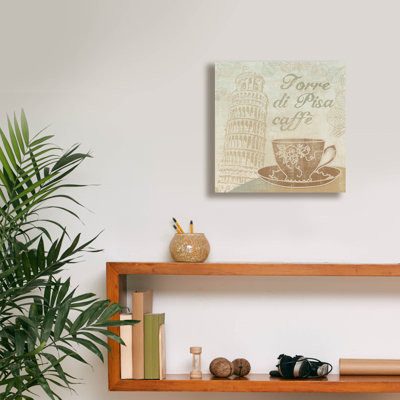  'Caffe Pisa' by Erin Clark Canvas Wall Art, 12" x 12"