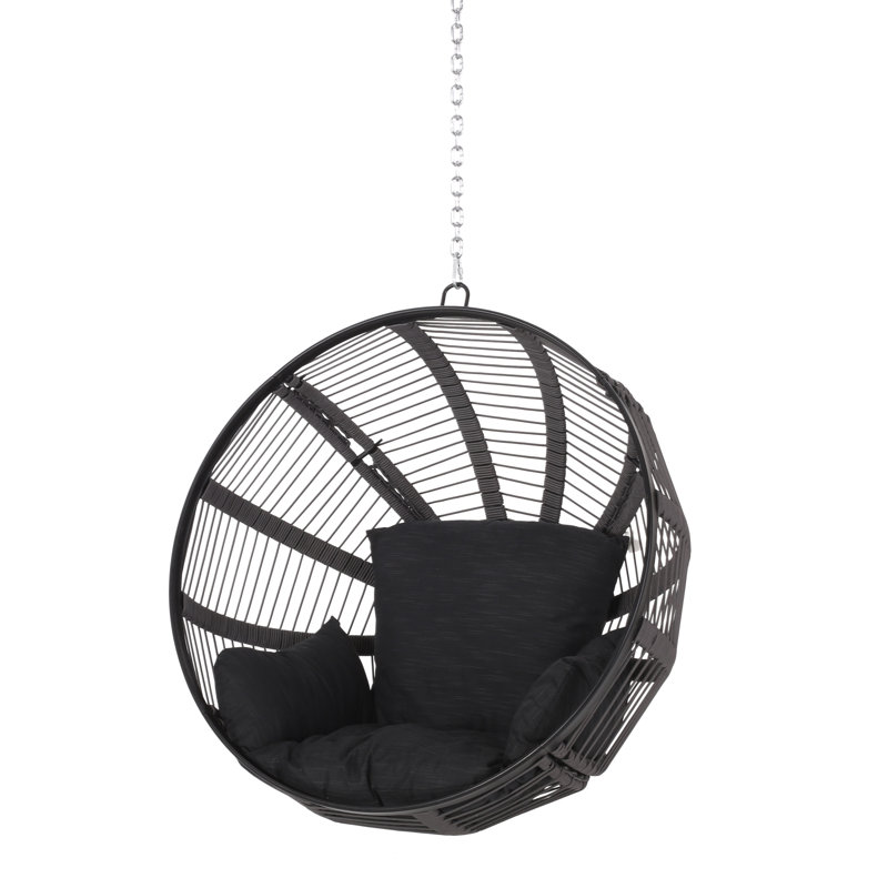 Chaise d'extérieur en corde et fer Sheaw (sans support), Gris/noir