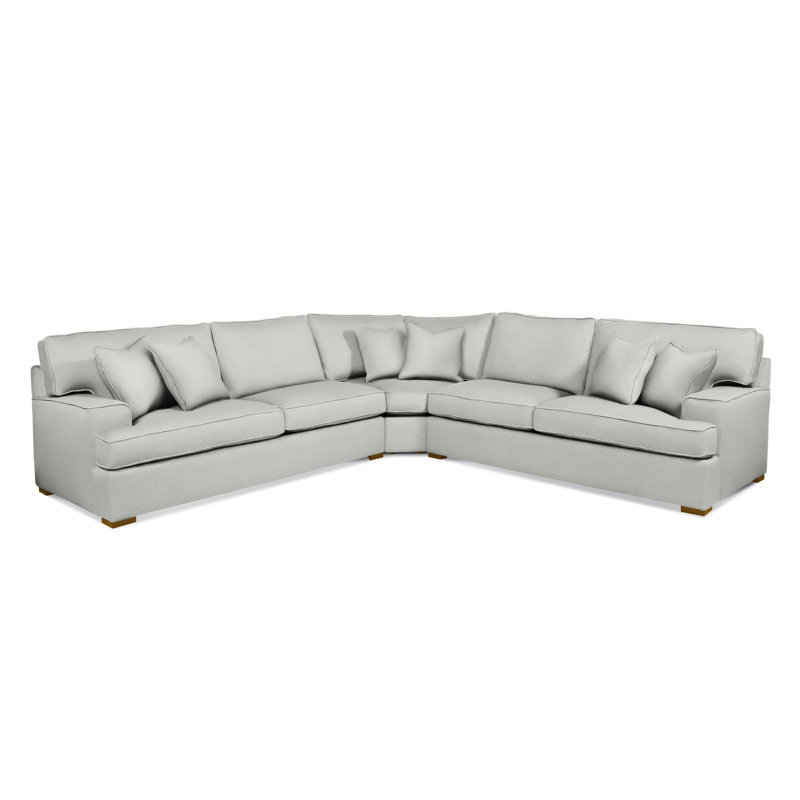 Sadie 3-Piece Upholstered Sectional, Havana Finish, Navy Crypton Performance; 0822-61