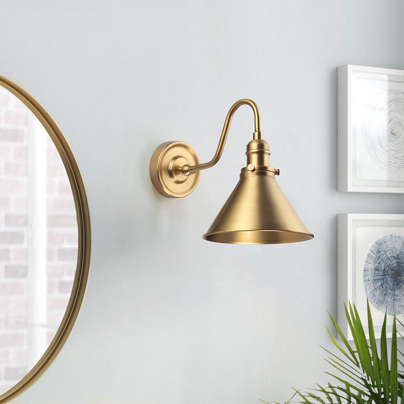 Evie Armed Sconce, Aged Brass